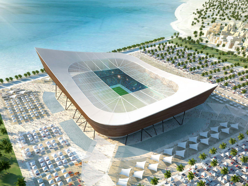 Illustration for article titled The Grim Secret Behind Qatar's Lavish New Stadiums: Human Rights Abuse